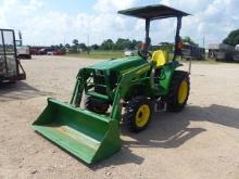 JOHN DEERE 3038E TRACTOR 4WD W/FOLDING ROPS