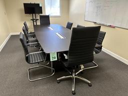 10' CONFERENCE TABLE WITH (8) CORP DESIGN CHAIRS