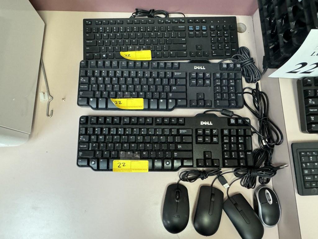 LOT CONSISTING OF WIRELESS AND WIRED KEYBOARDS,