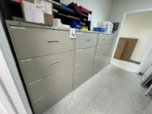 METAL LATERAL FILE CABINETS WITH CONTENTS