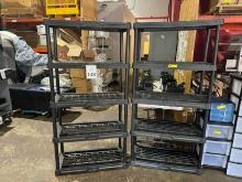 5-TIERED VENTILATED PLASTIC SHELVING UNITS