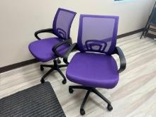 FABRIC AND MESH BACK ROLLING OFFICE CHAIRS