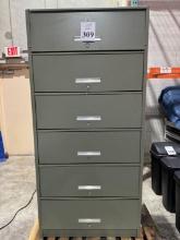 METAL VERTICAL SIX DRAWER FILE CABINET