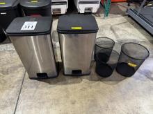 STAINLESS STEEL GARBAGE CANS