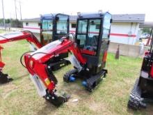 MIVA VA13C mini excavator, 7" rubber tracks, closed cab