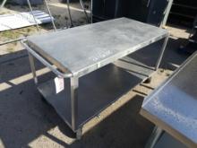 30" X 50" Aluminum Table with wheels