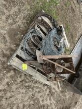 Pallet of Cable, Cable Winch and Wire