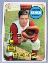 1969 Topps #95 Johnny Bench Rookie Trophy/ 2nd Year Card