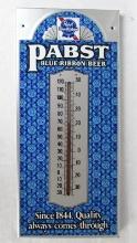 Excellent Vintage Pabst Blue Ribbon Beer Metal Advertising Thermometer 21"
