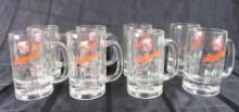 Excellent Set (8) Antique Iroquois Beer Glass Mugs Buffalo, NY
