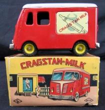 Antique Cragstan Japan Tin Friction Milk Truck 5" MIB