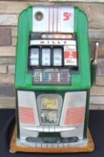 Antique Mills Deuce Wild 5 Cent Slot Machine