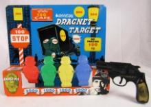 Vintage 1955 Knickerbocker Tin Litho "DRAGNET" Target