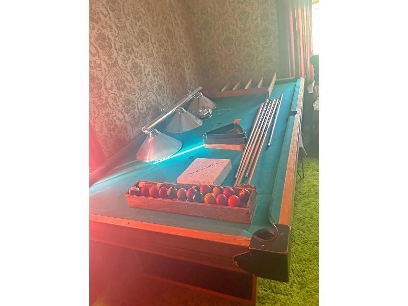 Pool Table, Light & Accessories