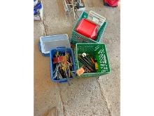 2 Containers of Tools Plus Plastic Holders