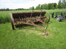 Old 16 Run Seed Drill on Steel Wheels