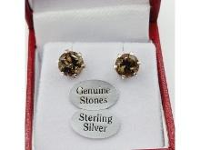 Sterling Silver Natural Smoky Quartz (4ct) Earring, W/A $365.00.