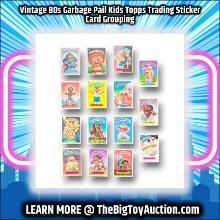 Vintage 80s Garbage Pail Kids Topps Trading Sticker Card Grouping