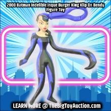 2000 Batman Indelible Inque Burger King Klip-On Bendy Figure Toy