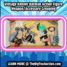 Vintage Kenner Batman Action Figure Weapon/Accessory Grouping