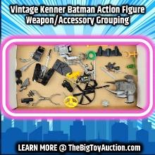 Vintage Kenner Batman Action Figure Weapon/Accessory Grouping