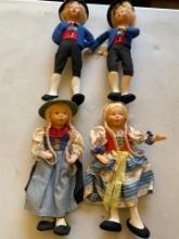 Vintage Baitz dolls one has no tag. 4 pieces