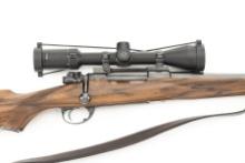 Custom Monte Bolt Action Rifle, Manderino, .338 caliber, SN 1016, blue finish, 24" barrel, mounted w