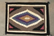 Navajo Weaving by weaver Laverne Begay, Ship Rock, New Mexico. Measures 20" x 27", great colors, gre