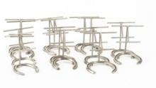 Collection of 14 custom made Horseshoe Spur Stands once belonging to avid spur collector Floyd Segel