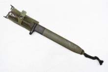 Spanish CETME Model L Bayonet (8.875" Blade) W/ Scabbard