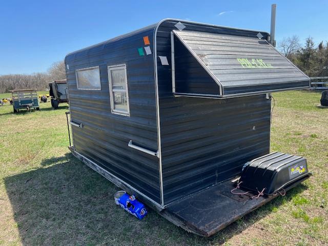 105. BUHK HOUSE 7 FT. X 10 FT. FISH HOUSE, ALL ALUMINUM WELDED CONSTRUCTION