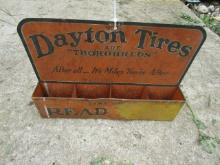 169. DAYTON TIRE COMPANY 4 COMPARTMENT PATCH / VALVE DISPLAY. 14 INCH WIDE