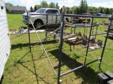 693. (4) SETS OF 5 FT. SCAFFOLDING WITH BRACES, YOUR BID IS FOR THE ENTIRE