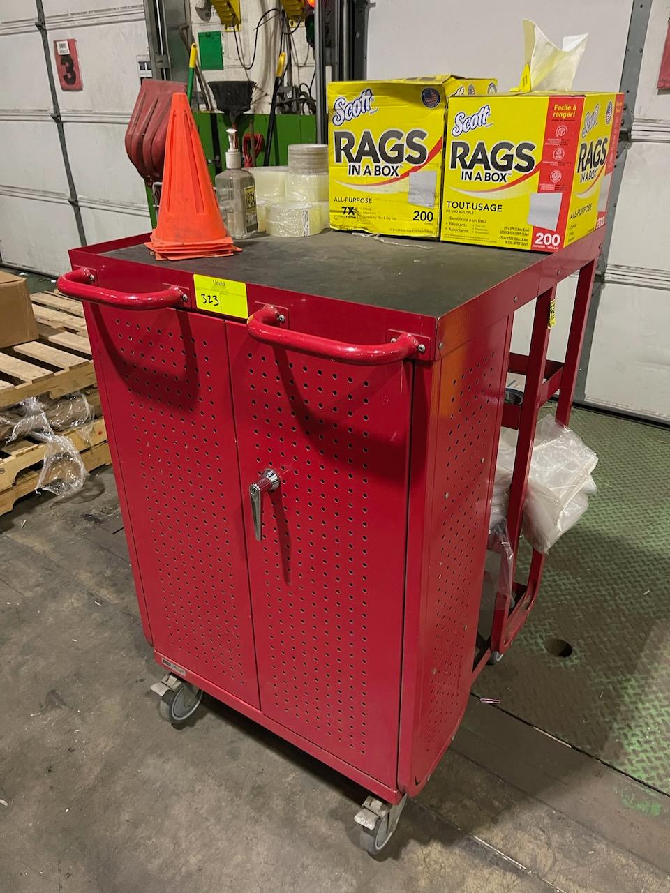 U-Line Storage and Cleaning Cart - Red