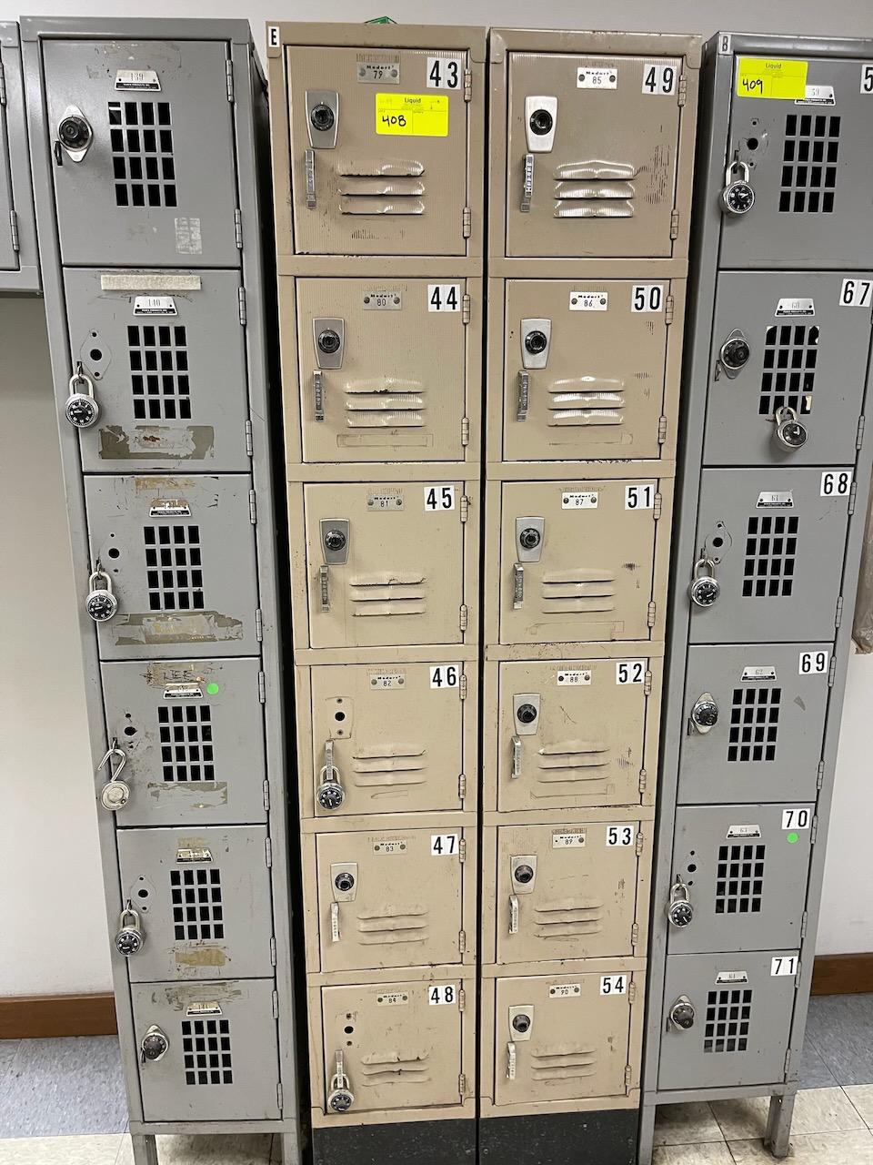 Lockers (54)  - 12"x12"x18" Holes - Gray