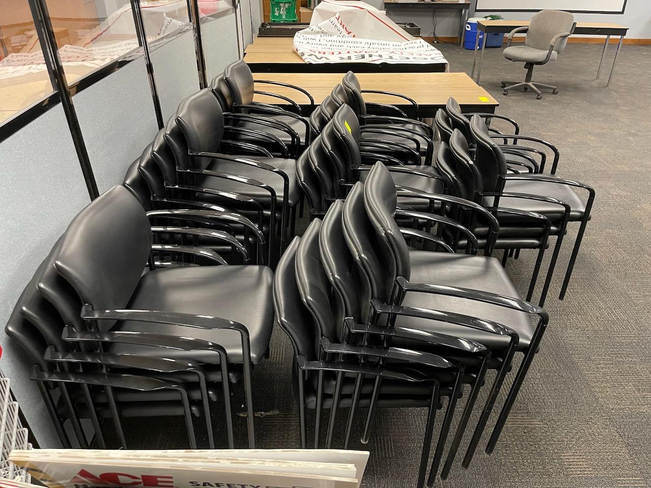 (32) Stackable Office Chairs
