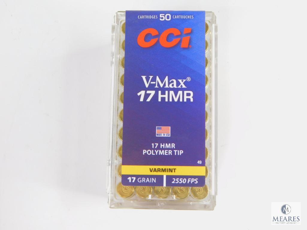 50 Rounds CCI 17 HMR Ammunition - 17-grain VMAX