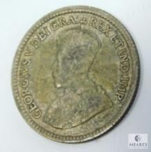 1920 Canada Five Cent Silver Coin