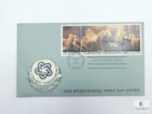 1976 Bicentennial First Day Cover with Jefferson Coin