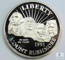 1991-S Deep Cameo Proof Mt. Rushmore Commemorative Half Dollar