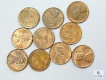 10 1950-1955 AU&BU Lincoln Cents