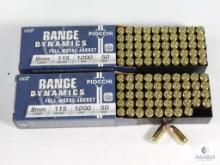 100 Rounds Fiocchi 9mm 115 Grain FMJ