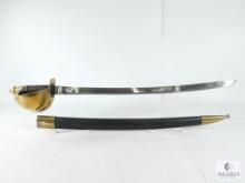 Navy Cutlass Style Sword with Brass Handguard