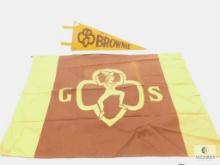 Girl Scouts Brownie Pennant and Flag