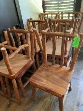 11 Rustic Log Chairs - Made in Mexico