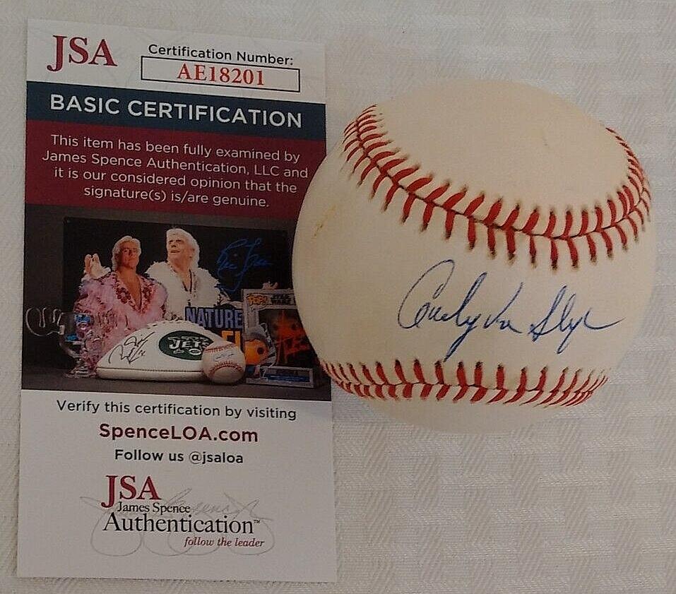 Andy Van Slyke Autographed Signed ROMLB Baseball Pirates Cardinals Bill White Ball JSA ONL