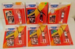 6 Vintage Kenner Starting Lineup SLU NBA Basketball MOC Lot Robinson Mutombo Chambers 1990 Figures