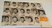Vintage 1949 New York Giants 7x9 Card Photo Complete Set Envelope MLB Baseball Team Issue Stars