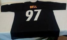 Reebok Onfield NFL Football Jersey Kendrell Bell Steelers XL Mesh #97 Black Home
