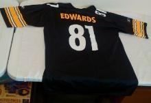 Reebok Onfield NFL Football Jersey Troy Edwards Steelers XL Mesh #81 Black Home